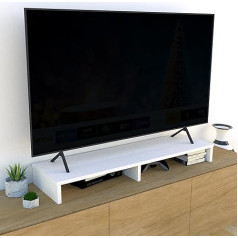 Henor FSC® koka TV statīvs 115 x 35 x 12 cm Kravnesība 90 kg Balts