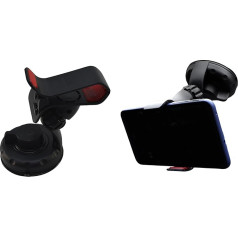 Lilware Claws Universeller Auto Halter für Handy / PDA / GPS / MP3-Player mit besonders sicherem Ansaugsystem. Kompakte Größe Klemmmontage mit Einer Max. Öffnung von 110 mm und Einem 360-Grad-Rotationssystem. Schwarz / Rot