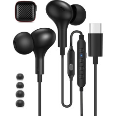 USB C austiņas Karaoke austiņas iPhone 15 Samsung A55 A55 A35 A54 A34 S24, In-Ear austiņas USB C savienojums Magnētiskās USB C tipa austiņas C tipa austiņas Tiktok, raidīšanai, ierakstīšanai, YouTube,