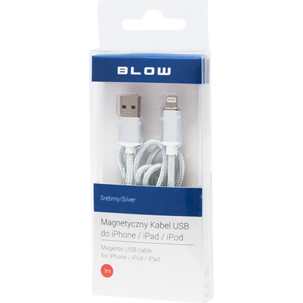 66-107# Usb savienojums a - iphone 1.0m magnētiskais blisteris`