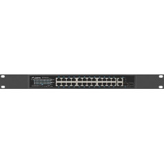 Komutators 24x 100mb poe+ /2x combo 250w rsfe-24p-2c-250