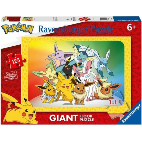 Puzzle 125 gabaliņi milzu pokemons