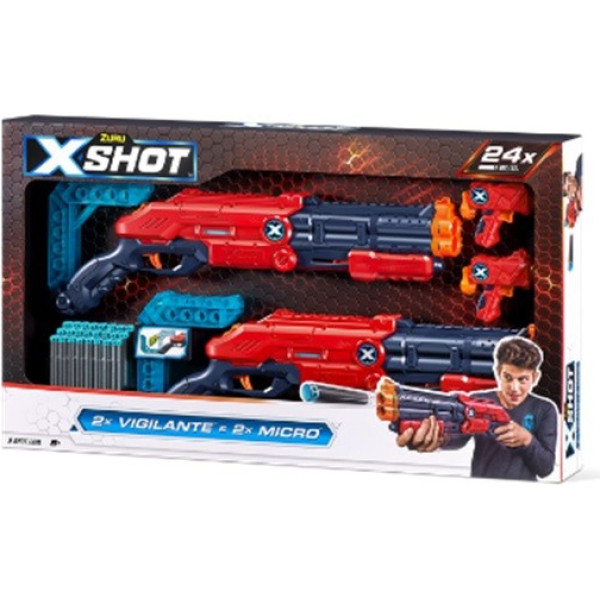 Zuru X-Shot Palaidējs excel double vigilante 24 bultas