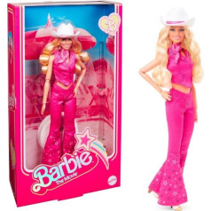 Barbie filmu lelle margot robbie kā barbie kovboju apģērbā