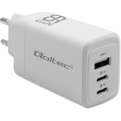 Jaudas lādētājs 65w gan | 5-20v | 3-3,35a | 2xusb-c pd | 1xusbqc 3.0 | balts