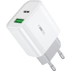 Wekome usb-c pd 20w un usb-a qc3.0 18w ātrais lādētājs