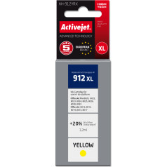 Effiki Activejet ah-912yrx tinte (hp 912xl 3yl83ae; premium; 990 lappuses; 12 ml, dzeltena)