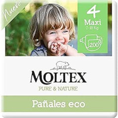 Moltex Pure & Nature Eco autiņbiksītes 4. izmērs (9-15 kg) - 200 autiņi