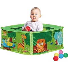 Knorrtoys 55311 Ball Pit Zoo ar 25 krāsainām bumbiņām, daudzkrāsainas