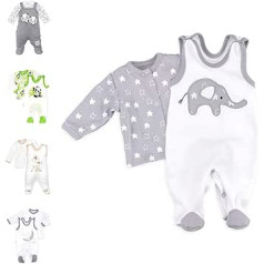 Baby Sweets Unisex komplekts ar 2 bērnu rombiņiem un krekliem meitenēm un zēniem / zīdaiņu apģērbu komplekts, organiskā kokvilna jaundzimušajiem un maziem bērniem dažādos izmēros - 62