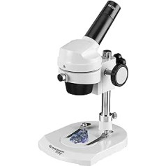 Bresser Junior mikroskopas, atspindintis šviesos mikroskopas su 20 kartų padidinimu ir tvirtu metaliniu korpusu