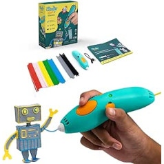 3Doodler Start+ Essentials (2022 m.) 3D rašiklis vaikams, paprastas naudoti, Mokykitės iš namų meninės veiklos rinkinys, mokomasis STEM žaislas berniukams ir mergaitėms nuo 6 metų amžiaus
