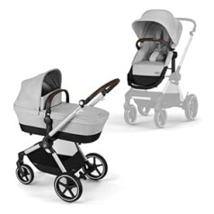 CYBEX Gold EOS Lux 2-in-1 Pushchair Travel System from Birth to 22 kg (approx. 4 Years), Lava Grey