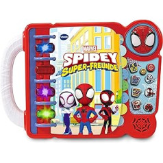 VTech Spidey un viņa superdraugi — piedzīvojumu grāmata — interaktīva grāmata burtu, priekšmetu mūzikas un vārdu apguvei — bērniem vecumā no 3 līdz 6 gadiem