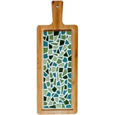 Little Creations Mosaik Serving Board Green | DIY amatniecības komplekts pieaugušajiem | Izveidojiet pats savu servēšanas šķīvi | 40 cm | Ilgtspējīgs dizains | Daudzpusīgi lietojumi