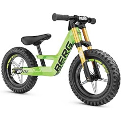 BERG Biky Cross līdzsvara velosipēds no 2 gadiem, pneimatiskās riepas, viegls magnija rāmis, 12 collu uzbraucams transportlīdzeklis, bērnu velosipēds zēniem un meitenēm, stūre un sēdekļu augstums regulējams
