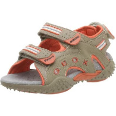 Geox Toddler Eagle Sandal, tumši bēšs/oranžs, 24 EU (8 M US Toddler)