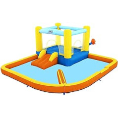 Bestway H2OGO!™ Beach Bounce ūdens atrakciju parks, 365 x 340 x 152 cm ar nepārtrauktu pūtēju