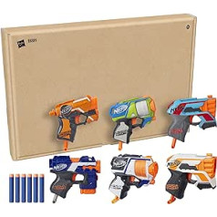 Nerf MicroShots komplekts ar 6 Blasteriem — 6 Mini Nerf Elite Blasters un 12 Nerf Elite šautriņas — bērniem, pusaudžiem, pieaugušajiem