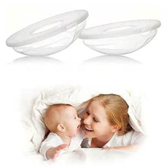 Breast Cups Pack of 2, Reusable Breast Milk Catcher Tray, Portable Breast Milk Saver, Nursing Pads, Cups, Reusable Milk Saver for Breastfeeding, Save Breast Milk