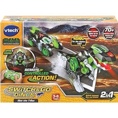 VTech Switch & Go Dinos Riot T-Rex interaktīvā rotaļlieta bērniem vecumā no 3, 4, 5, 6 un vecākiem