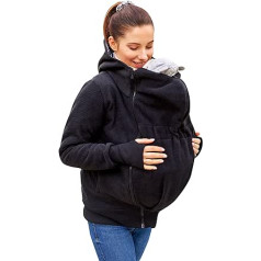 Be Mama - Maternity & Baby wear Bergami 3-in-1 Carrying Jacket / Sweater / Maternity Jacket / Women's Jacket in One Cuddly Fleece