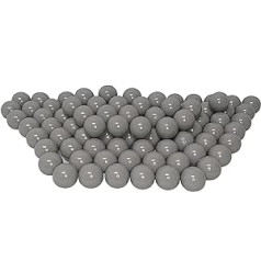 100 Organic Ball Pit Balls Made from Renewable Sugarcane Raw Materials (7 cm Diameter, Grey 14)