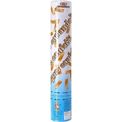 Ciao, Gold 24917.12 Party Popper Tubes Konfeti lielgabals 30 cm Komplektā 12