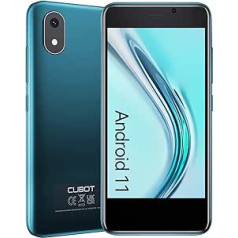 Cubot Mazs viedtālrunis bez līguma, CUBOT 4 collu HD displejs, 1 GB/32 GB, paplašināms 128 GB, Android 11, 2350 mAh, divas SIM kartes, 3G mobilais tālrunis, sejas ID, zaļš