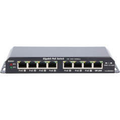 Gigabit PoE slēdzis 8-7 ports 24v 60w