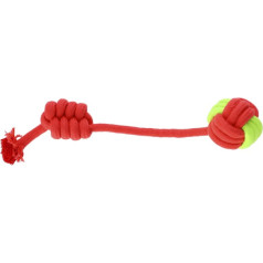 Dingo ball + braided handle 34cm red and green
