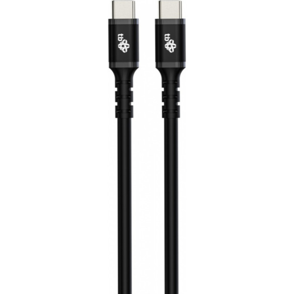 USB-C - USB-C kabelis 2m, silikons, melns