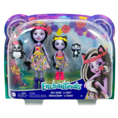 Enchantimals dolls sage and sabella skunk sister dolls