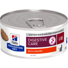 Hill's recepšu diēta gremošanas kopšana i/d kaķis ar vistu - mitrā kaķu barība - gremošanas trakta aizsardzība - 156 g