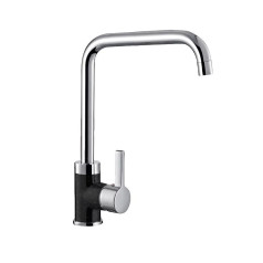 Pyramis Silvio Duo kitchen faucet 090929538 granite black chrome (black speckled)