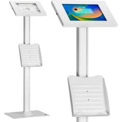 Advertising floor tablet holder with lock 9.7-11 inches MC-476W white