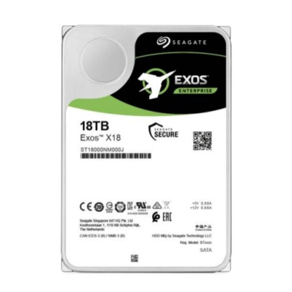 Exos x18 drive 10tb 4kn sata 3.5 st10000nm018g