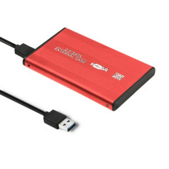 Dėklas 2,5 colio sata3 hdd/ssd diskui | usb 3.0 | Raudona