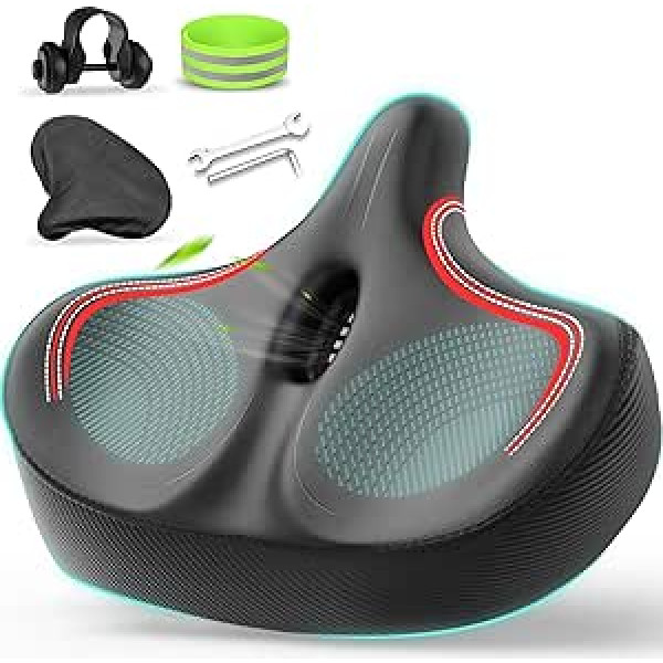 YODOTE lielizmēra velosēdeklis Peloton Bike & Bike+, Comfort Wide Bike Seat velosipēda sēdekļu nomaiņa sievietēm un vīriešiem, saderīgs ar Peloton, Spin Bike, velotrenažieri vai šosejas velosipēdu