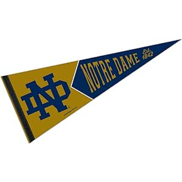 Oficiālais Notre Dame Fighting Irish NCAA 29 collu vimpelis no 'WinCraft Snack Bowl