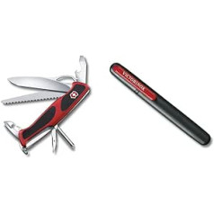 Victorinox Ranger Grip 78 Pocket Knife (12 Functions, One-Handed Locking Blade) Red/Black