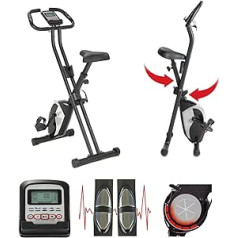 Fitness Bike Ergometer for Joint-friendly Cardio Training X-Bike F-Bike Bicycle Trainer Exercise Bike, Foldable Fitness Bike, Space-saving, Foldable, with 21 Training Programmes, Maximum Load 100 kg