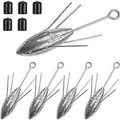 Sputnik Sinker Weights 2 arba 5 Pack Surf Fishing Long Tail Lead Svarai Liejimo švino 85g-200g Voras Svoris Šamas Paplūdimys Sūriam vandeniui Žvejyba Smėlis Vandenynas Jūra