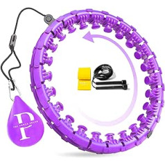Smart Fit Gewichteter Hula Hoop für Erwachsene Gewichtsverlust | Verstellbarer Infinity Hoop | 2 in 1 Bauch-Fitness-Massage mit 24 abnehmbaren Knoten | Toller Übungs-Hula-Reifen für Erwachsene und Anfänger