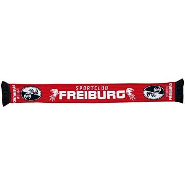 SC Freiburg SCF Freiburg Double Grip Šalle / Rassis / Viciado Fan Scarf Red / Melns, sarkans melns