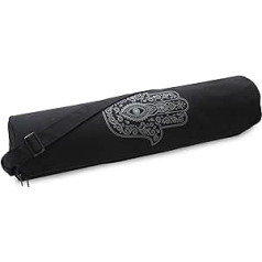 Yogistar Yogibag® Basic jogas soma - Rāvējslēdzējs - Kokvilna - Mākslas kolekcija - 65 cm - Fatimas roka - Melna 65 x 14 x 14 cm