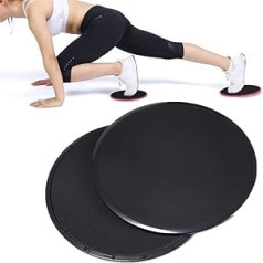 KAIKUN Core Slider Gliding Discs Gym Slider Discs Gliding Discs for Sports Fitness Equipment for Women at Home Core Exercise Regulator Stomach Exercises Black 17.5 cm