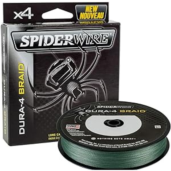 Spiderwire Filo da Pesca Dura 4 Green 0.20mm 300m Trecciato PE Dyneema Mare Spinning Surfcasting Carpfishing