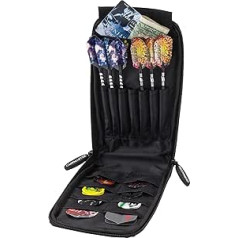 Casemaster Mini Pro 6 Dart dirbtinės odos laikymo krepšys – juodas