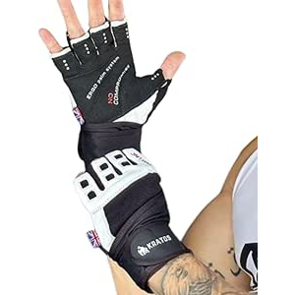 KRATOS - Ergo Gym Gloves | Svara celšanas cimdi | Lieliski piemērots treniņiem, sportam, Crossfit treniņiem | Elpojošs un polsterēts | Piemērots vīriešiem un sievietēm | Pieejams dažādos dizainos